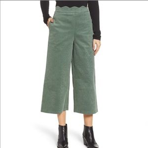BP Corduroy Scallop Waist Wide Leg Pants